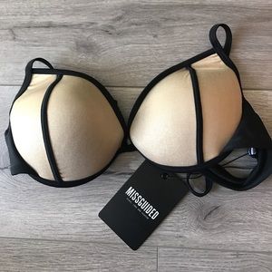 Black & Gold Bikini Top